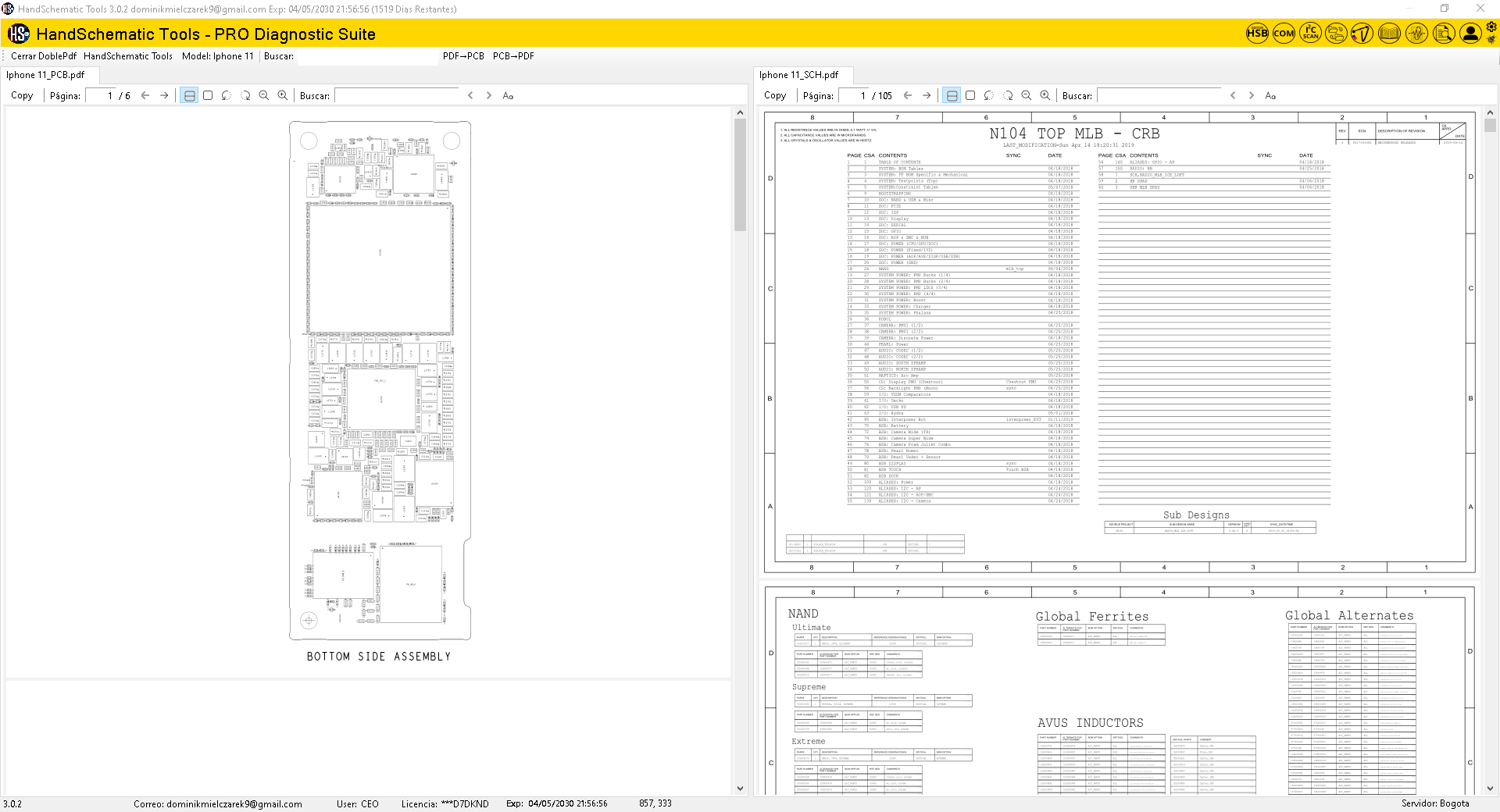 Schematic o Boardview de Apple iPhone Iphone 11 para reparación